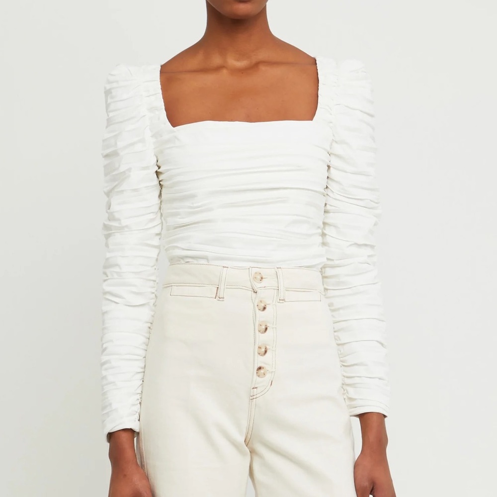 Few Moda White Square Neck Kourtney Anastasia Top